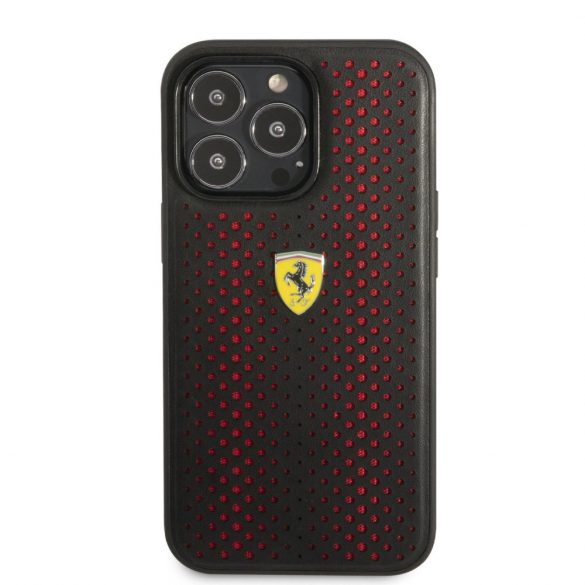 Husa spate iPhone 14 Pro Max (6,7"), neagra, Ferrari, FEHCP14XRHOR