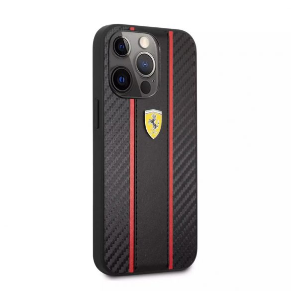 Husa spate iPhone 14 Pro Max (6,7"), neagra, Ferrari, FEHCP14XNMBK