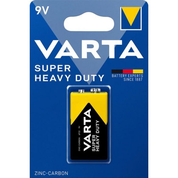 Baterie semipermanenta Varta Super Heavy Duty, 9V, 6F22