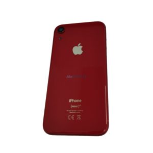 Husa din spate a dispozitivului iPhone XR (6.1"), cu lentila camerei/tava SIM, capac pentru baterie, rosu, calitate AAA+