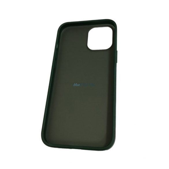 Carcasă din spate iPhone 12 Pro Max (6,7"), carcasă TPU, negru-translucid, cadru verde