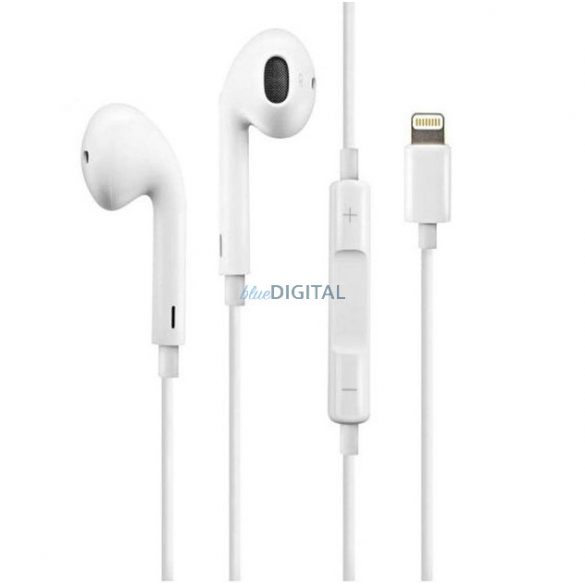 Căști stereo Apple Earpods cu conector iPhone 8pin, control volum, alb, (MMTN2ZM/A)