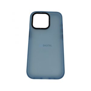 Husa spate iPhone 14 Pro (6.1"), carcasa TPU/plastic, albastru deschis/transparent