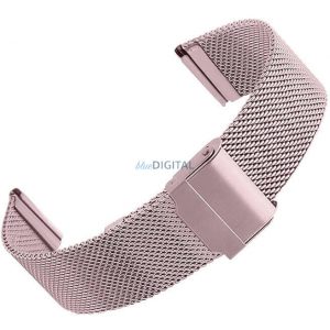 Curea smartwatch Colmi, metal, roz, 22mm, curea cu cataramă Milan