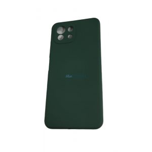 Husa din silicon Xiaomi Mi 11 Lite 4G/5G, mat, interior din piele intoarsa, verde, silicon