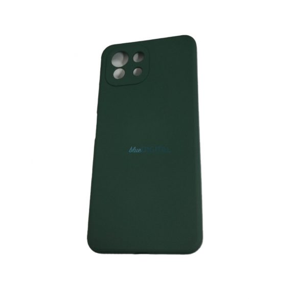 Husa din silicon Xiaomi Mi 11 Lite 4G/5G, mat, interior din piele intoarsa, verde, silicon