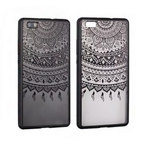 Copertă din spate din dantela Samsung G955 Galaxy S8 Plus cu model mandala neagră