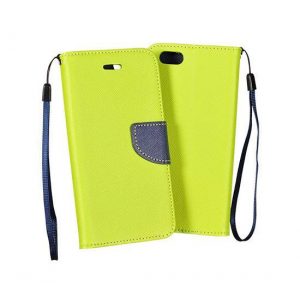 Husa pentru telefon iPhone X / XS (5.8"), husa carte, husa cu deschidere laterala, inchidere magnetica, verde-albastru inchis, Fancy