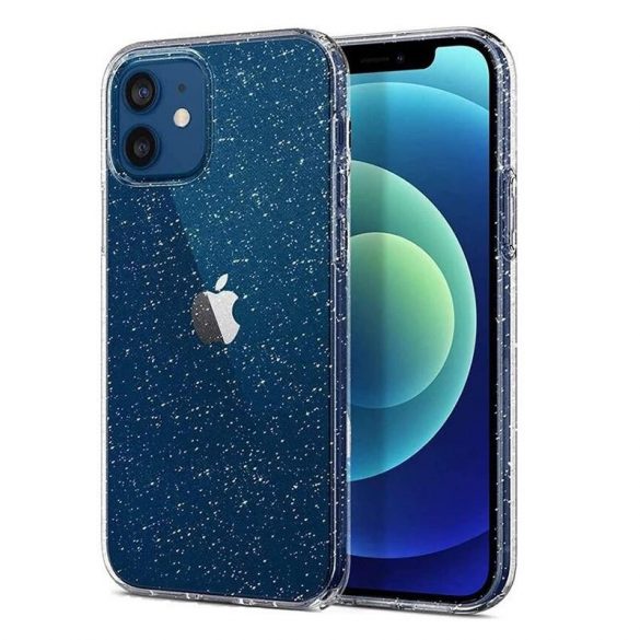 iPhone 11 Pro Max (6.5")Husădin silicon,Husăspate,HusăTPU, Transparentă, Glitter argintiu, Glitter cristal