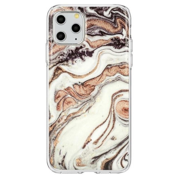 Husă din silicon pentru iPhone 11 Pro (5,8"), carcasă din spate, carcasă TPU, model marmură, design cu sclipici marmură 1