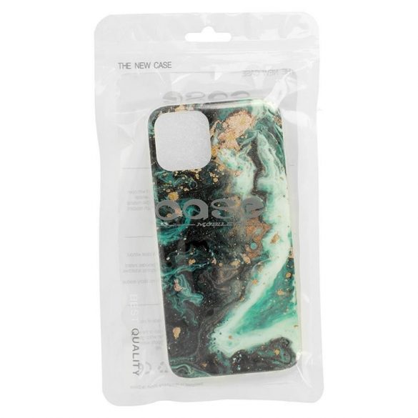 Husă din silicon pentru iPhone 12 Mini (5,4"), carcasă din spate, carcasă TPU, model de marmură, design cu sclipici marmură 4