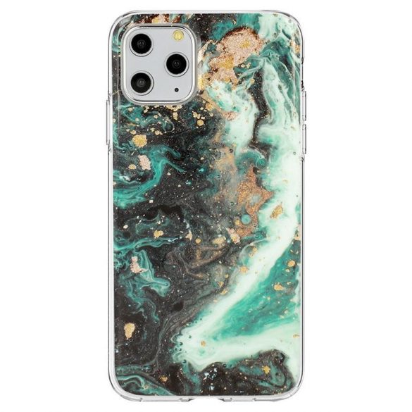 Husă din silicon pentru iPhone 12 Pro Max (6,7"), carcasă din spate, carcasă TPU, model de marmură, design cu sclipici marmură 4