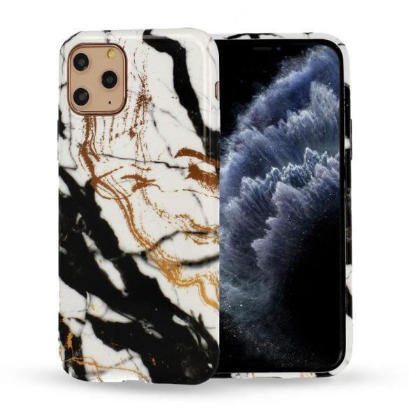 Husă din silicon pentru iPhone 12 Mini (5,4"), carcasă din spate, husă TPU, model de marmură, design din silicon marmură 3