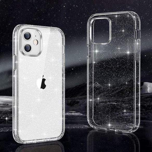 Husa din silicon Samsung Galaxy A02, carcasa spate, carcasa TPU, transparenta, sclipici argintie, SM-A022, sclipici cristal