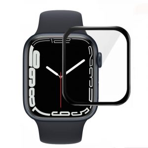 Film de sticlă Xiaomi Mi Watch cu cadru negru, PMMA, acrilic, 9H, întărit, se lipește pe toată suprafața, Acrilic Full Glue