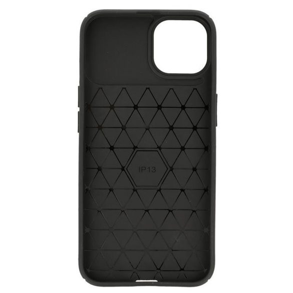 Carcasă din spate iPhone 13 Pro Max (6,7") rezistentă la șocuri, carcasă PC/TPU, cu protecție pentru cameră, roșu-negru, poate fi susținută, obiectiv inel