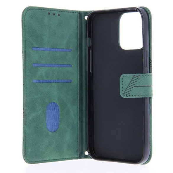 Husă pentru telefon iPhone 14 Plus (6,7"), husă carte, husă cu deschidere laterală, închidere magnetică, verde, Smart Trendy Porto