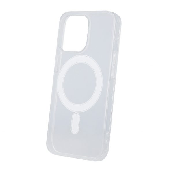 Husa din silicon pentru iPhone 14 Pro Max (6,7"), transparenta, 1,5 mm, Anti-Soc Magsafe