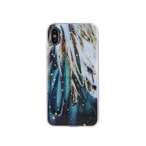 Husă din spate iPhone 14 (6,1"), carcasă TPU, cu model, pene Gold Glam