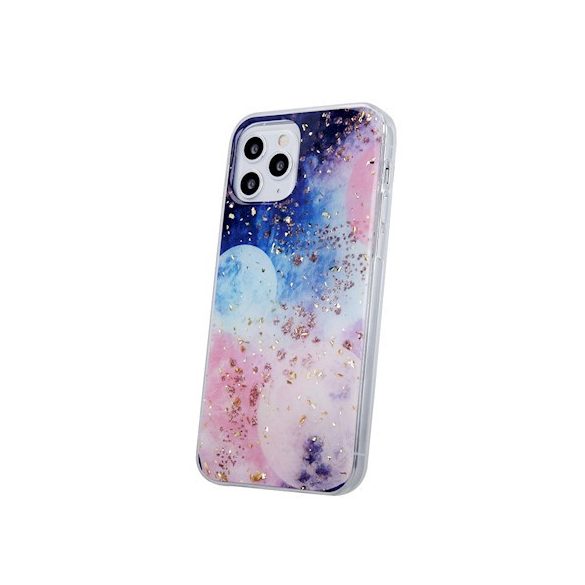 Carcasă din spate pentru iPhone 14 (61"), carcasă TPU, Gold Glam Galactic