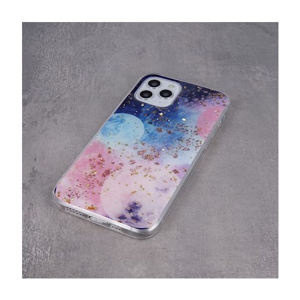 Carcasă din spate pentru iPhone 14 (61"), carcasă TPU, Gold Glam Galactic