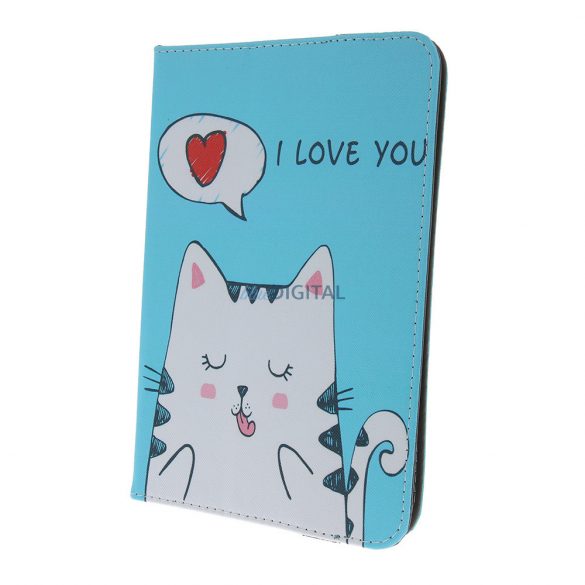 Bibliotecă universală pentru tablete, cu model, 9"-10", Kitty 1