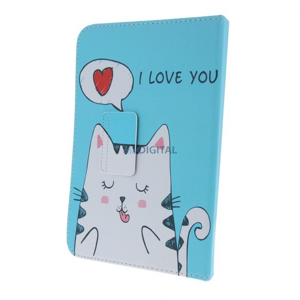 Bibliotecă universală pentru tablete, cu model, 9"-10", Kitty 1