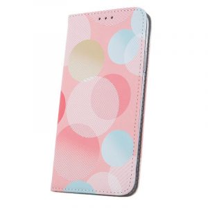 Husă pentru telefon Samsung Galaxy S23 Ultra, husă carte, husă cu deschidere laterală, închidere magnetică, SM-S908, Smart Trendy Pastel Circular