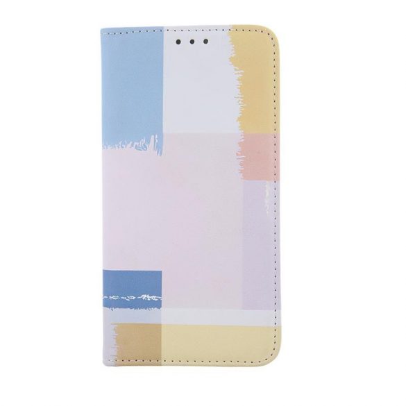 Husă pentru telefon Samsung Galaxy S23 Ultra, husă carte, husă cu deschidere laterală, închidere magnetică, SM-S908, Smart Trendy Pastel Square