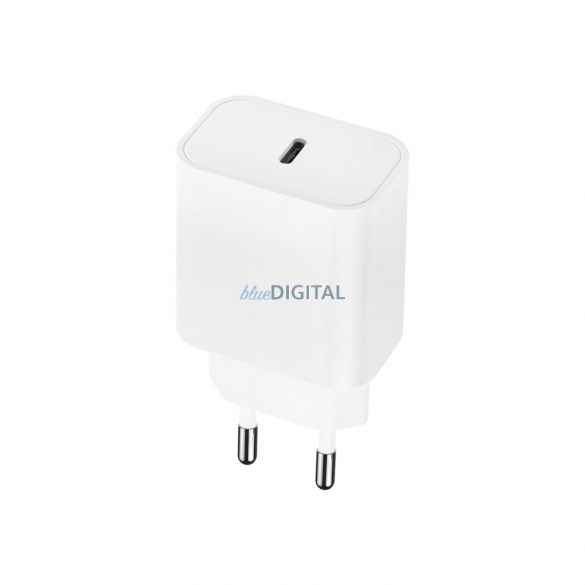 Cap universal de încărcare rapidă de rețea cu conector de tip C, PD / QC, alb, 20W, Maxlife MXTC-06