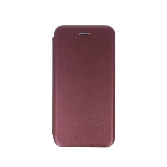 Xiaomi Redmi 12C husă carte, închidere magnetică, flip husă, silicon bezel, burgundy, Diva