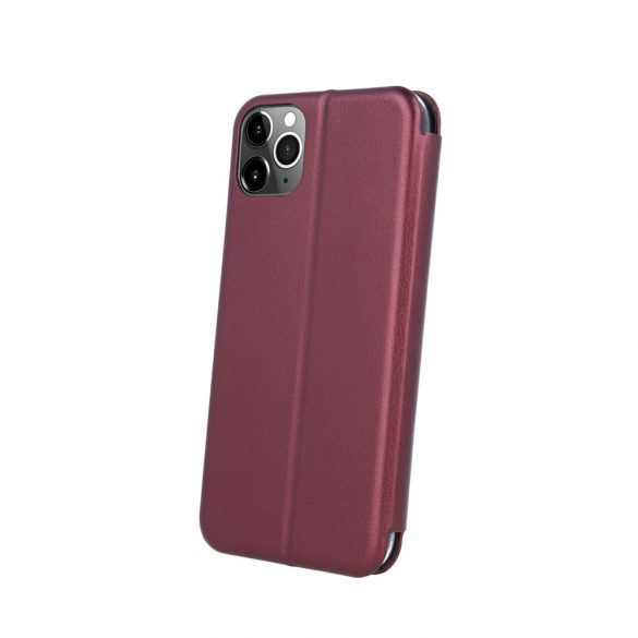 Xiaomi Redmi Note 12 5G / Poco X5 husă carte, flip husă cu închidere magnetică, silicon bezel, burgundy, Diva