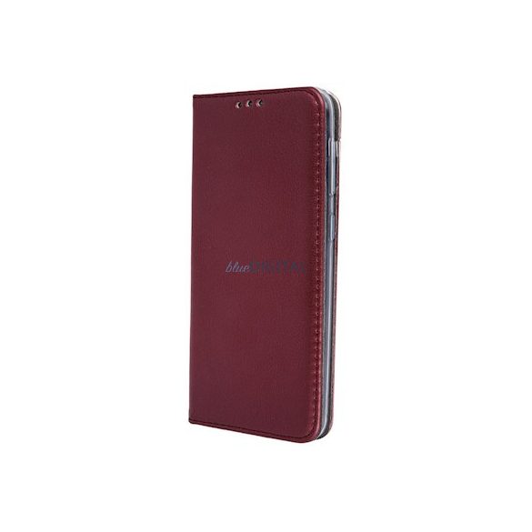 Xiaomi Redmi 12C / 11A / Poco C55 husă de telefon, husă de carte, husă notebook, husă de deschidere laterală, închidere magnetică, burgundy, Smart Magnetic