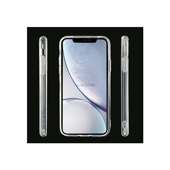 Husa din silicon pentru iPhone 15 Pro (6.1"), transparenta, 2mm, cu protectie pentru camera, Transparenta