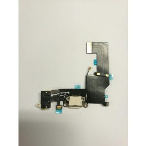 Conector alb de încărcare iPhone 5S cu conector jack + cablu flexibil