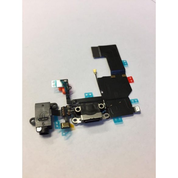 Conector negru de încărcare iPhone 5C cu conector jack + cablu flexibil