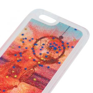 Husa din spate Samsung A320 Galaxy A3 2017 Dream Catcher roz lichid cu sclipici