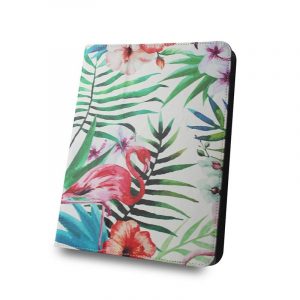 Bibliotecă universală pentru tablete, cu model, 9"-10", Flamingo