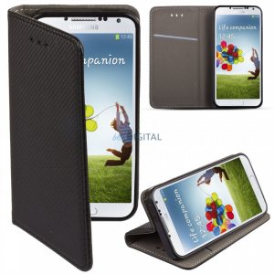 Husă pentru telefon Samsung Galaxy S24, husă carte, husă cu deschidere laterală, închidere magnetică, SM-S921, neagră