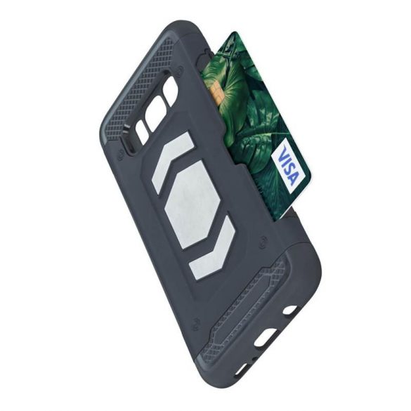 Husa spate rezistenta la socuri Samsung Galaxy J6 Plus, magnetica, neagra, SM-J610, Defender Magnetic