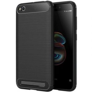 Husa din silicon Xiaomi Redmi Go, neagra, fibra de carbon