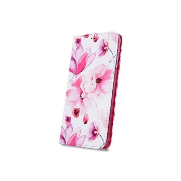 Husă carte din silicon pentru iPhone XS Max (6,5") "Pink Flowers".