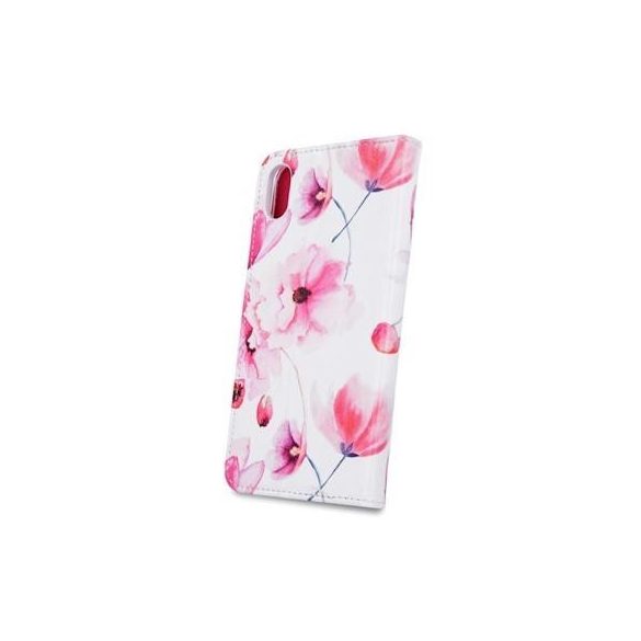 Husă carte din silicon pentru iPhone XS Max (6,5") "Pink Flowers".