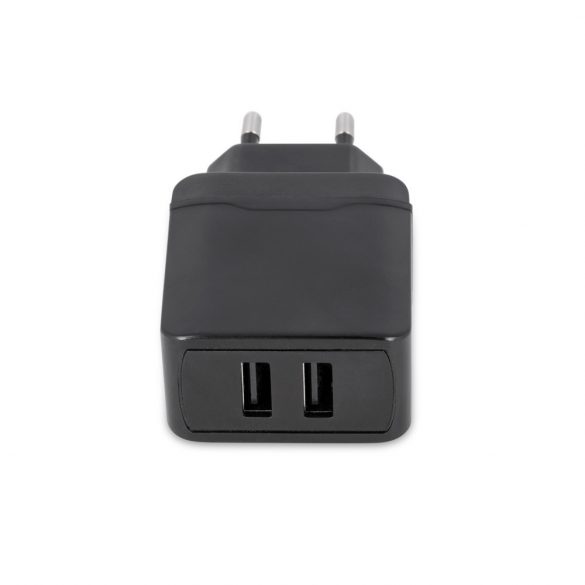 Cap de încărcare de rețea, 2xUSB, negru, 2.4A, Maxlife MXTC-02