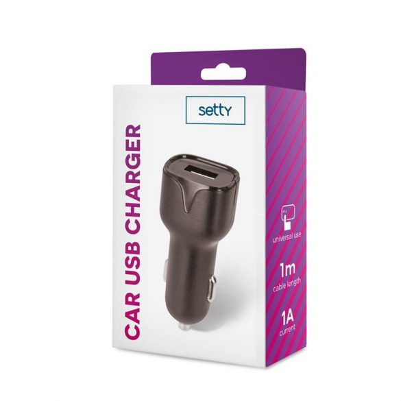 Cap de incarcare tigari, 1x USB, 5V/1A, negru, Setty