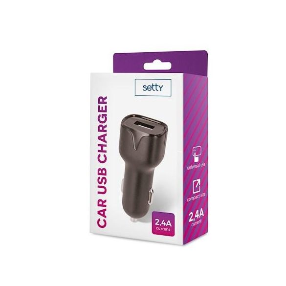 Cap de incarcare tigari, 1x USB, 5V/2.4A, negru, Setty