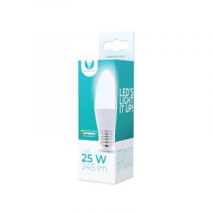 Bec LED E27 / C37, 3W, 4500K, 245lm, lumină albă neutră, Forever Light