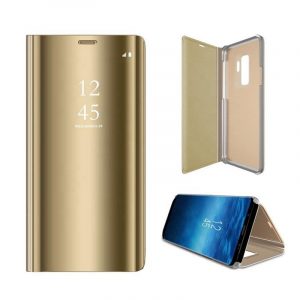 Smart Clear View Samsung G985 Galaxy S20 Plus 4G / S20 Plus 5G Gold Smart Book Carcasa