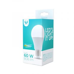 Bec LED E27 / A60, 10W, 6000K, 806lm, lumină albă rece, Forever Light