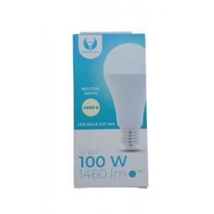 Bec LED E27 / A65, 15W, 4500K, 1460lm, lumină albă neutră, Forever Light